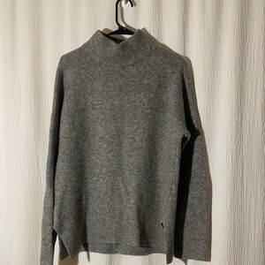 Cozy Gray Mock Neck Sweater
